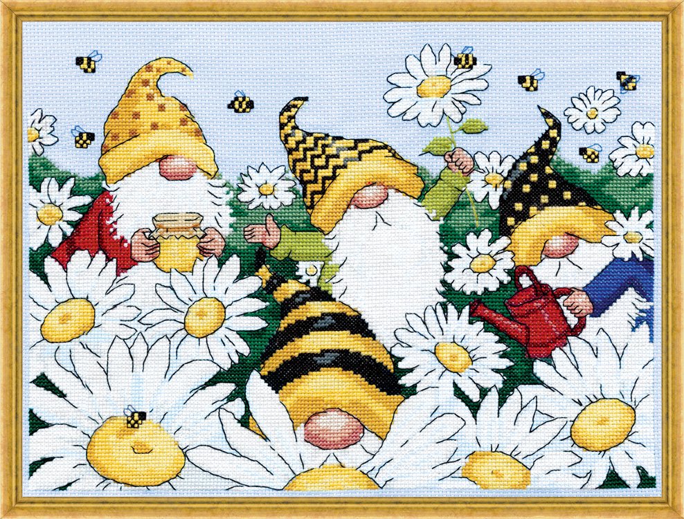 Gnomes (Sunflowers) - Cross Stitch Kit