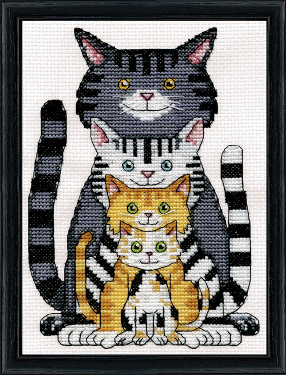 Cat Family - Cross Stitch Kit