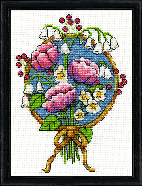 Peonies - Cross Stitch Kit
