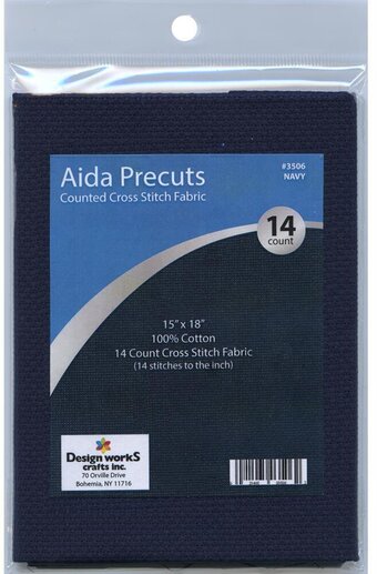 14 Count Navy Aida Fabric - 15 x 18 inches
