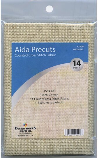 14 Count Oatmeal Aida Fabric - 15 x 18 inches