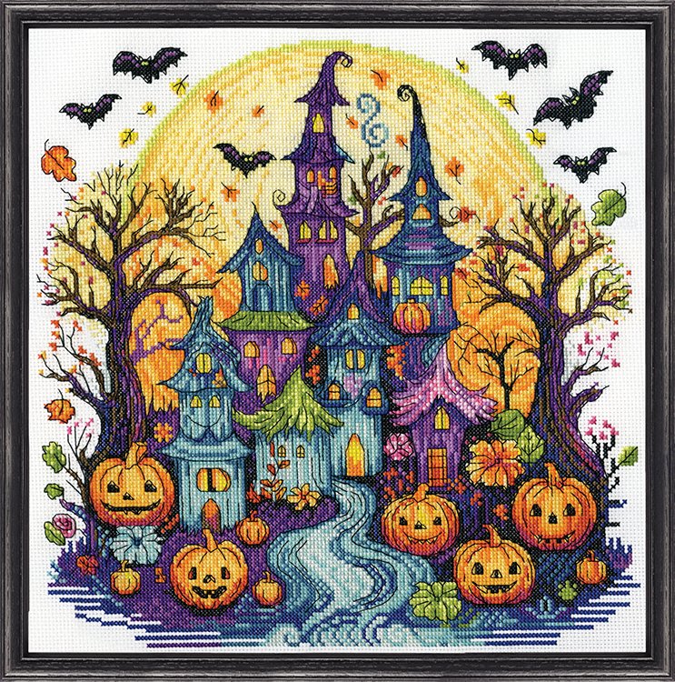 Spooky Village - Halloween Cross Stitch Kit