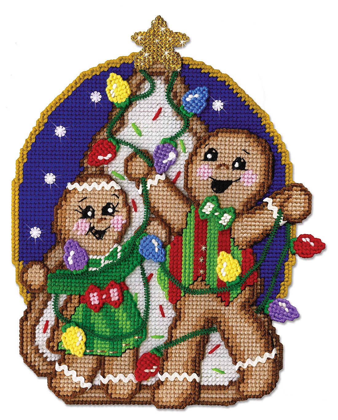 Gingerbread Couple - Christmas Plastic Canvas Kit