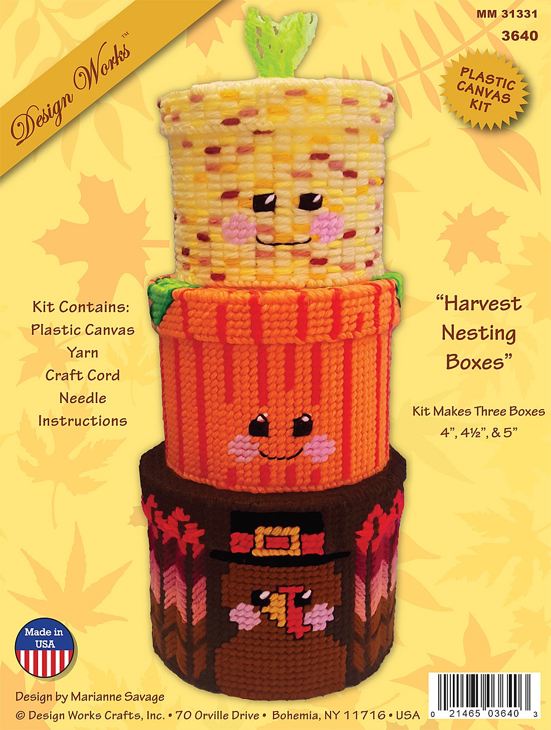 Harvest Nesting Boxes - Thanksgiving Plastic Canvas Kit