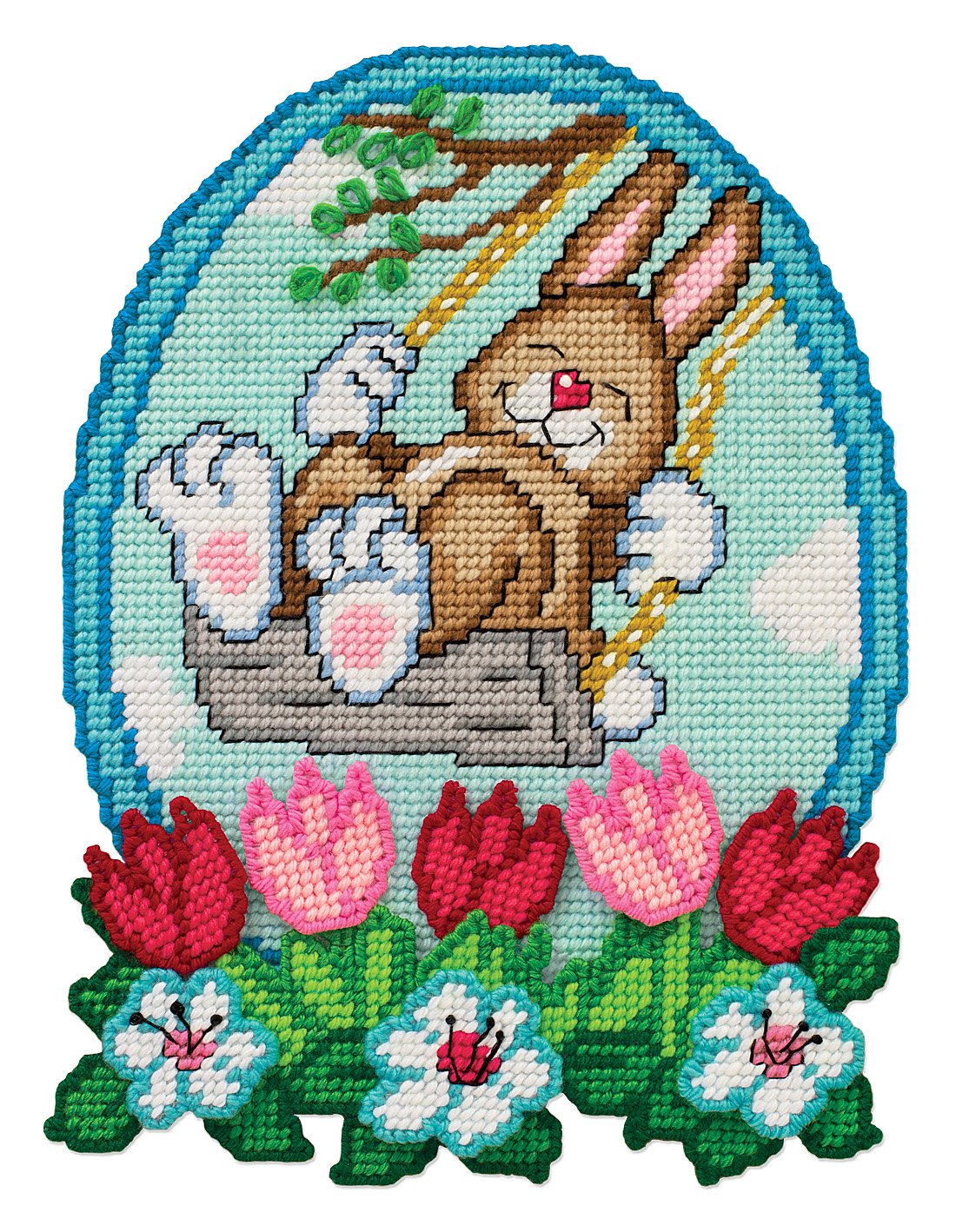 Bunny on a Swing - Easter Plastic Canvas Kit