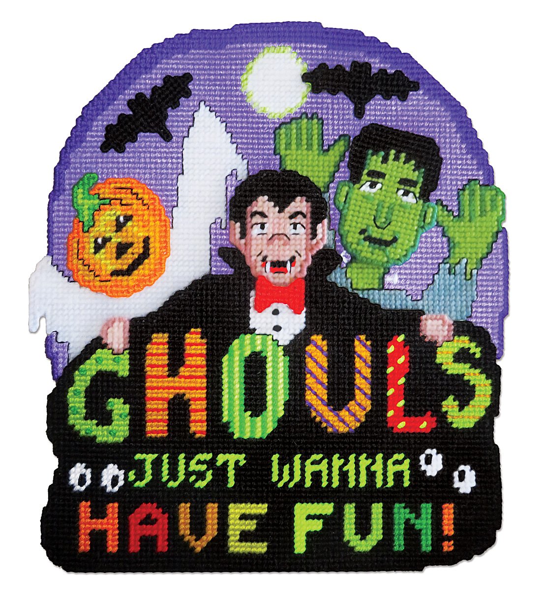 Ghouls Having Fun - Halloween Plastic Canvas Kit