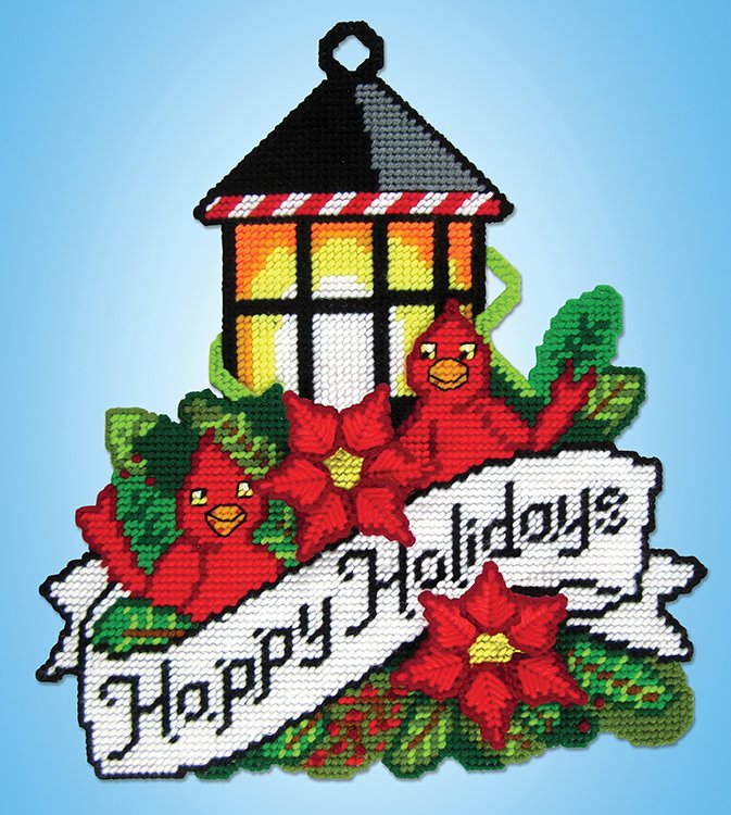 Happy Holiday Lantern - Christmas Plastic Canvas Kit