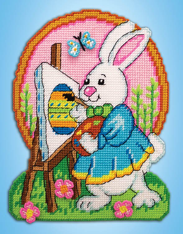 Bunny Artist - Easter Plastic Canvas Kit