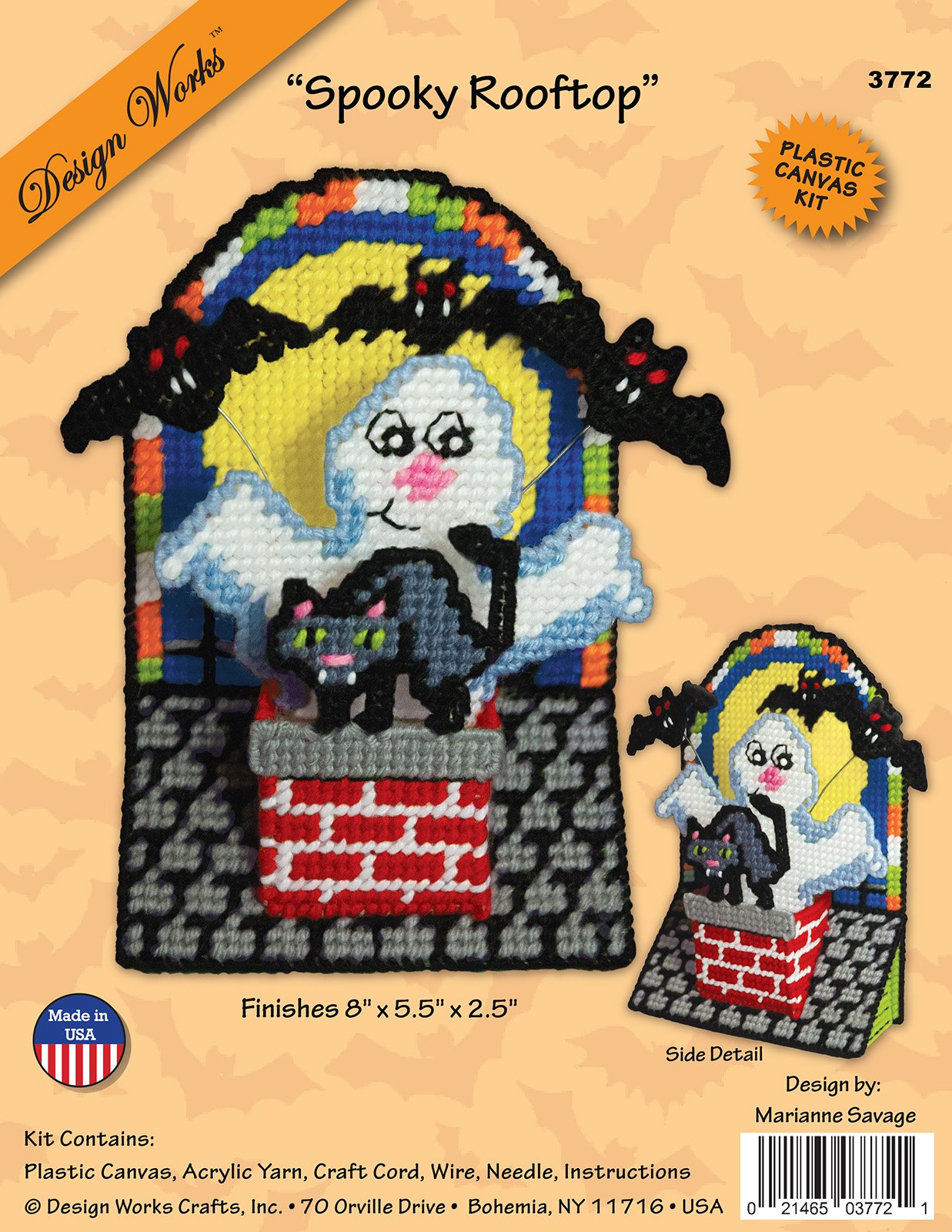 Spooky Rooftop - Halloween Plastic Canvas Kit