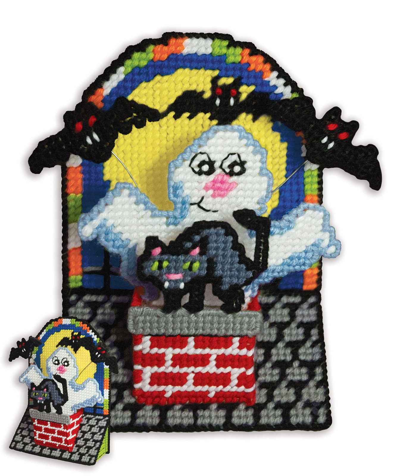 Spooky Rooftop - Halloween Plastic Canvas Kit