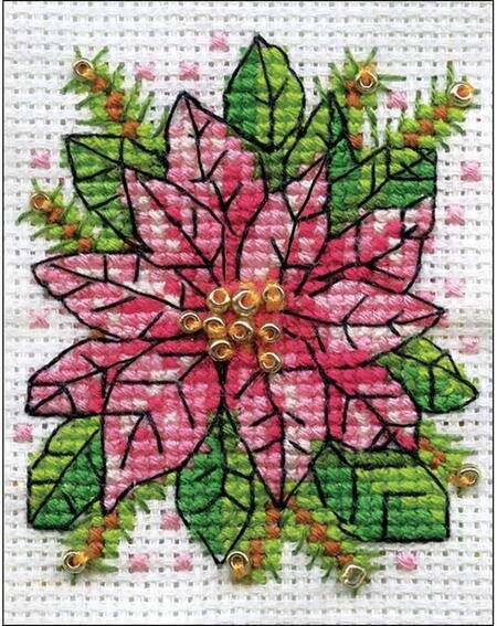 Poinsettia - Christmas Cross Stitch Kit