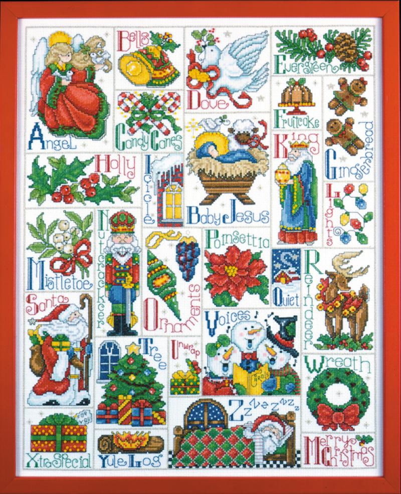 Christmas ABC Sampler - Cross Stitch Kit