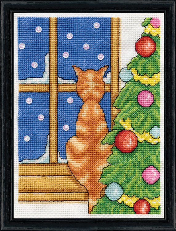 Cat on Windowsill - Cross Stitch Kit