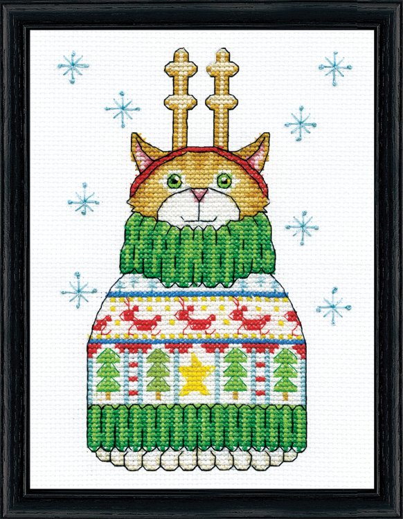 Ugly Sweater Cat - Cross Stitch Kit