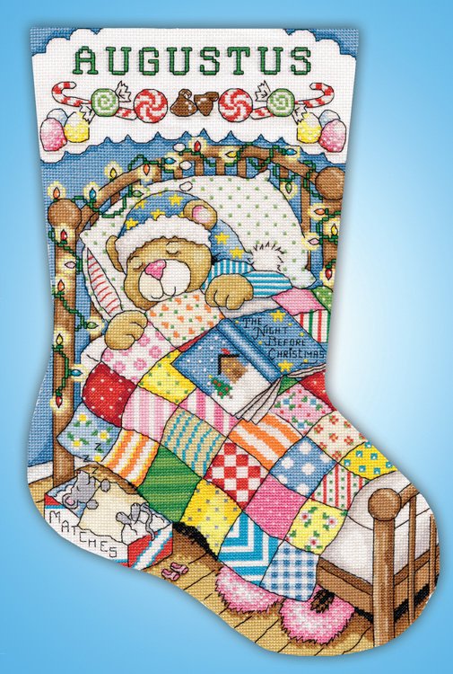 Sleepy Bear - Christmas Cross Stitch Kit