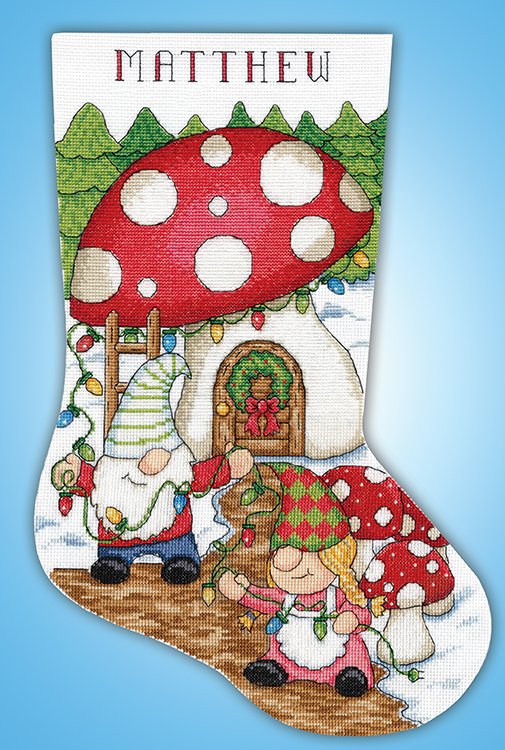 Gnomes - Christmas Stocking - Cross Stitch Kit