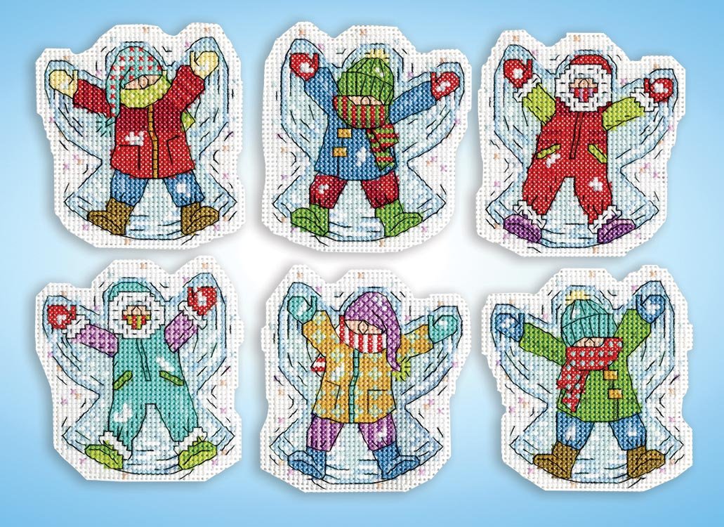 Snow Angels - Christmas Ornament Cross Stitch Kit