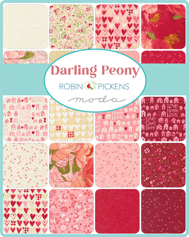 Darling Peony Flower Cotton Candy - Valentine Quilt Fabric