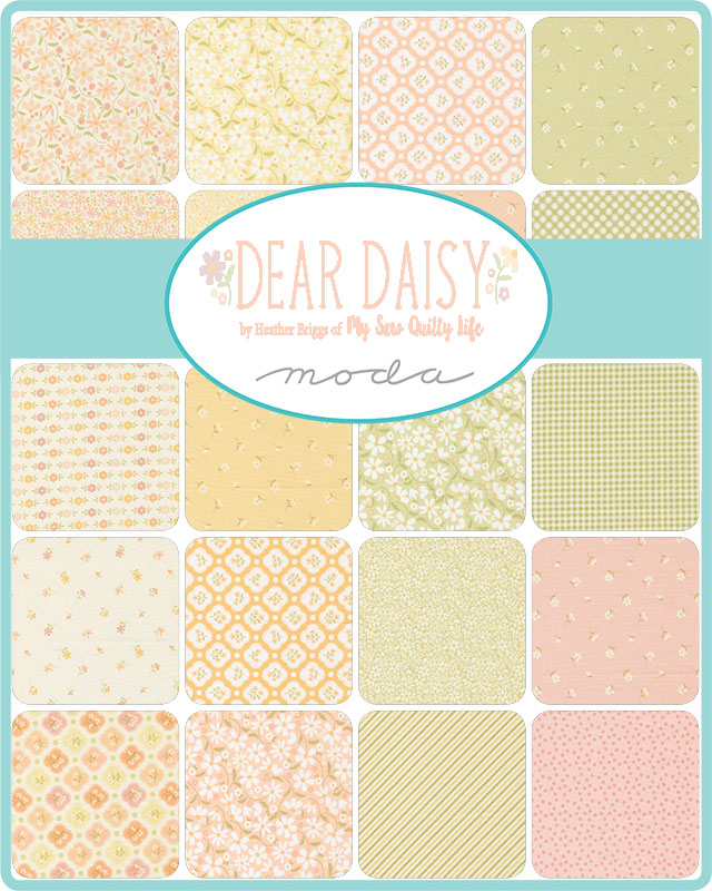 Dear Daisy - Fat Quarter Bundle, different perspective #1, zoomed in. Select this picture to zoom back out.