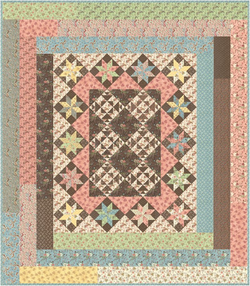 Dinahs Delight Dainty - Rosemary - Quilt Fabric