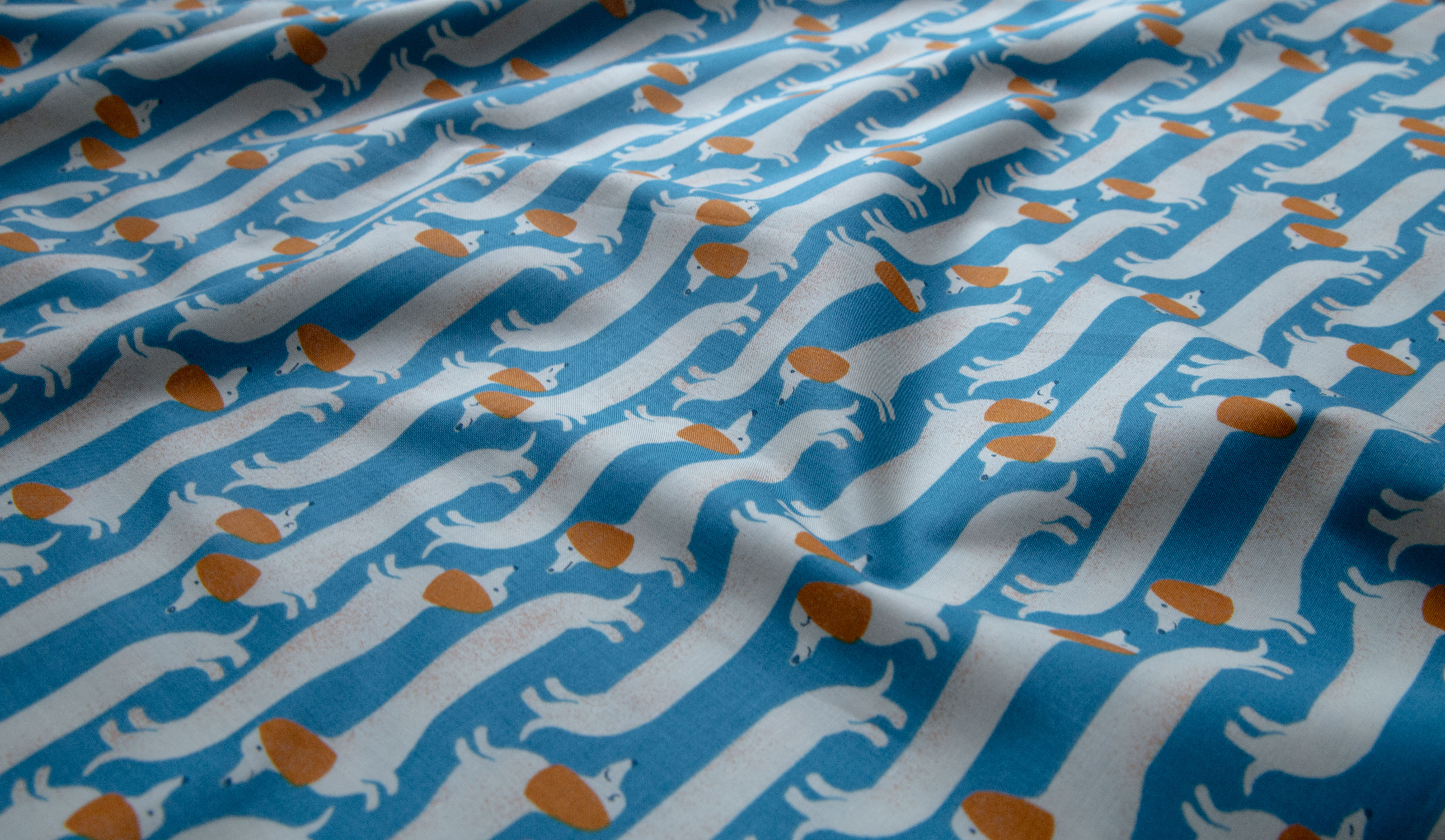Dog Park Dogs - Shell - Quilt Fabric