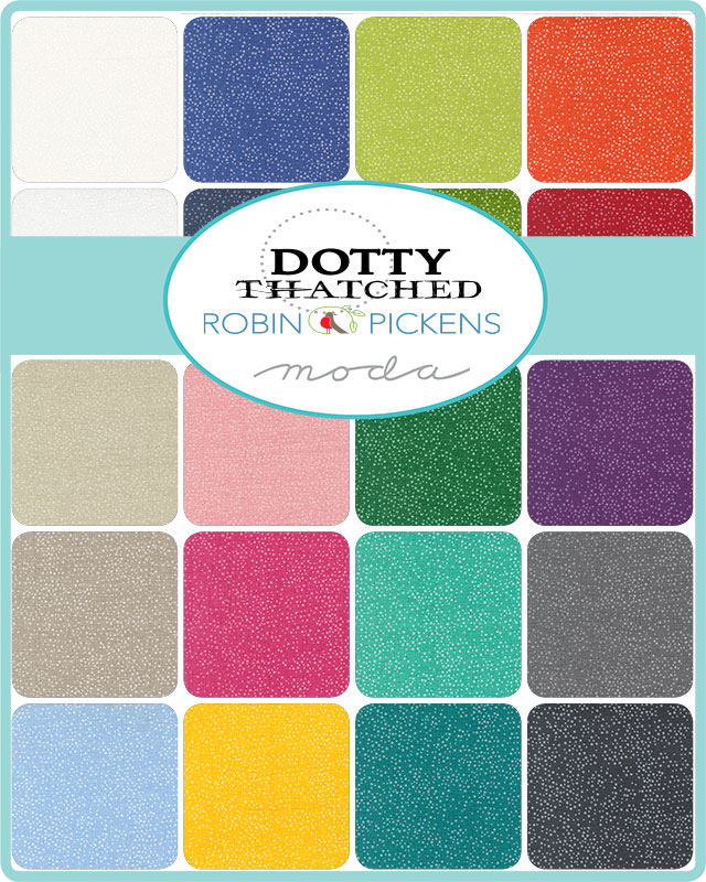 Dotty Thatched Sunshine - Quilt Fabric