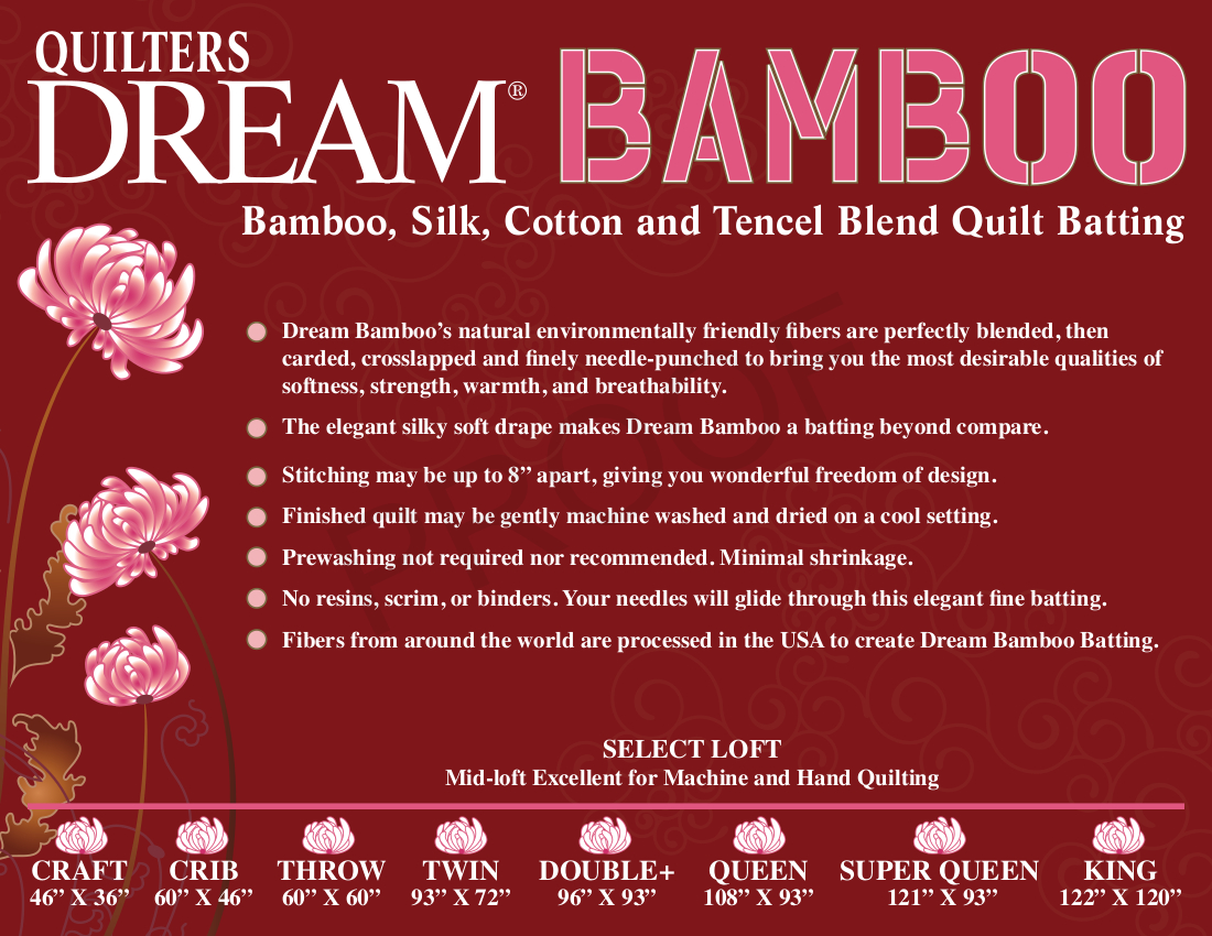 Dream Bamboo - Twin - Quilt Batting