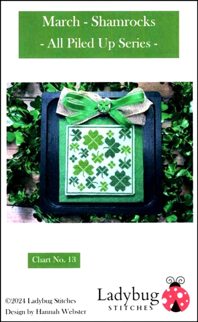March - Shamrocks - All Piled Up - Cross Stitch Pattern