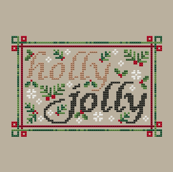 A Type of Christmas Holly Jolly - Cross Stitch Pattern