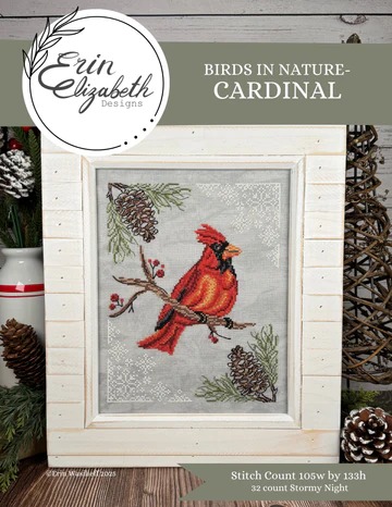Birds in Nature Cardinal - Cross Stitch Pattern