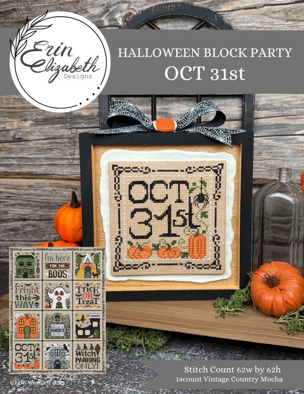 Halloween Block Party - Oct 31st - Cross Stitch Pattern
