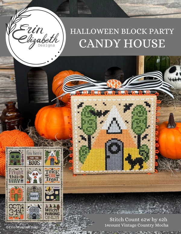 Halloween Block Party - Candy House - Cross Stitch Pattern