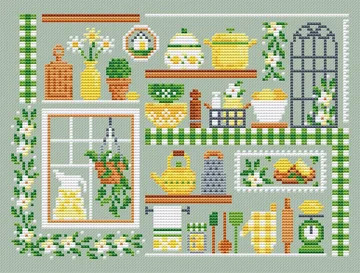 Lemon Kitchen - Cross Stitch Pattern