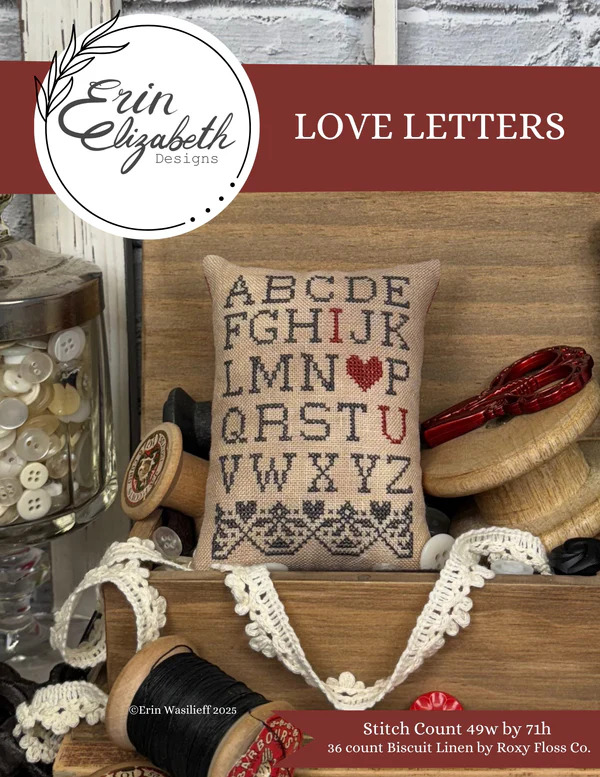 Love Letters - Valentine Cross Stitch Pattern