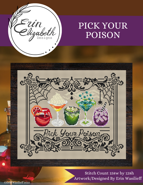 Pick Your Poison - Halloween Cross Stitch Pattern