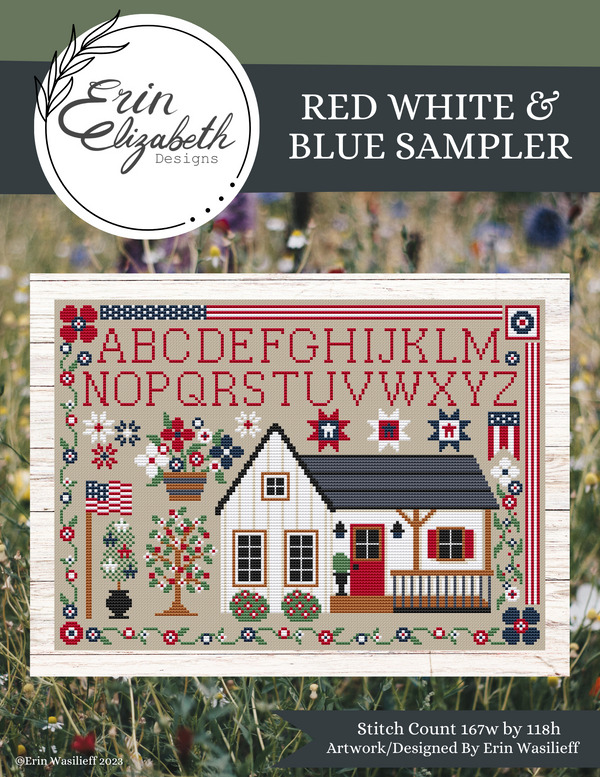 Red White & Blue Sampler - Cross Stitch Pattern