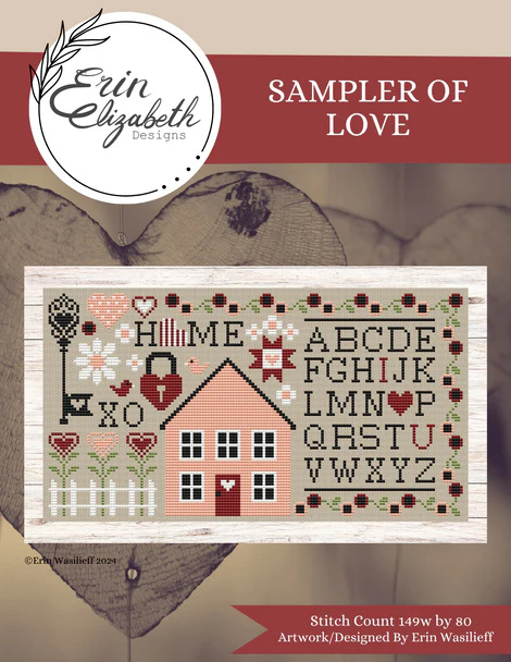 Sampler of Love  - Cross Stitch Pattern