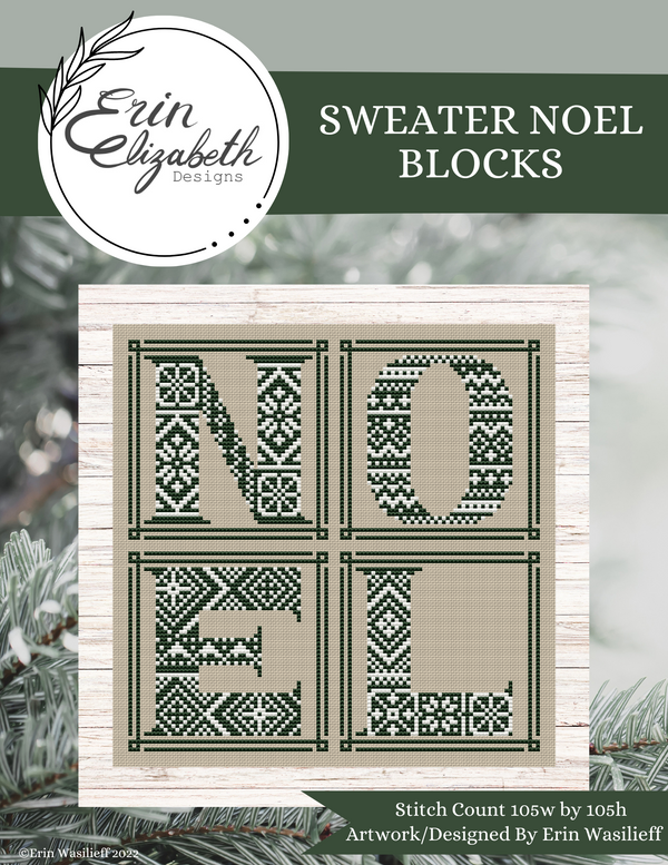 Sweater Noel Blocks - Christmas Cross Stitch Pattern