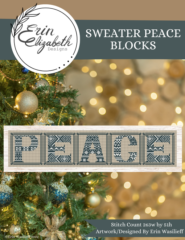 Sweater Peace Blocks - Christmas Cross Stitch Pattern