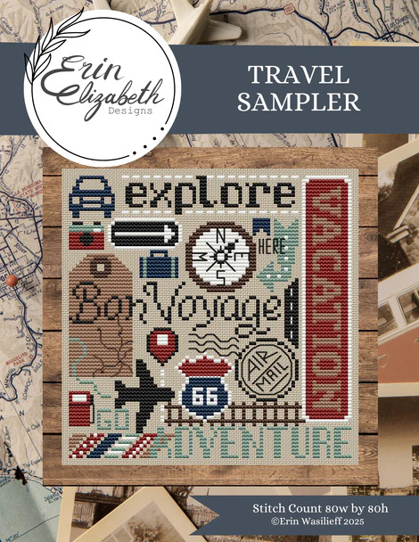 Travel Sampler - Cross Stitch Pattern