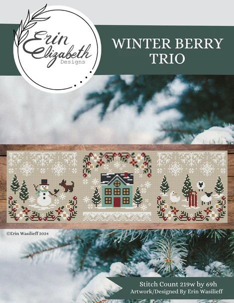 Winter Berry Trio - Cross Stitch Pattern
