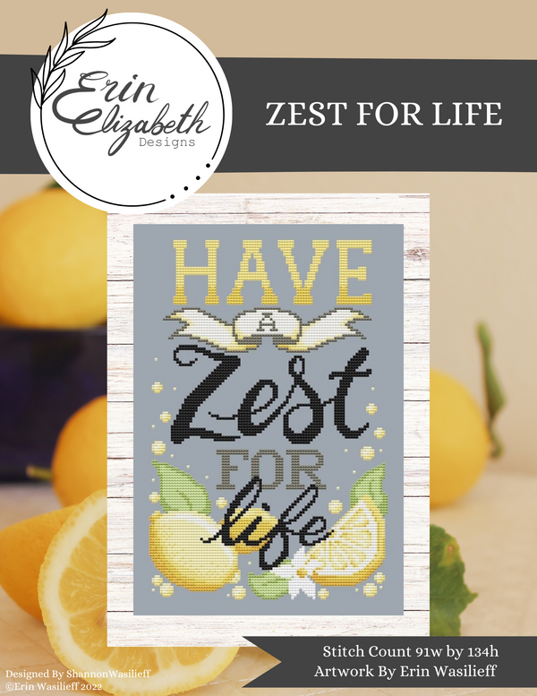 Zest For Life - Cross Stitch Pattern