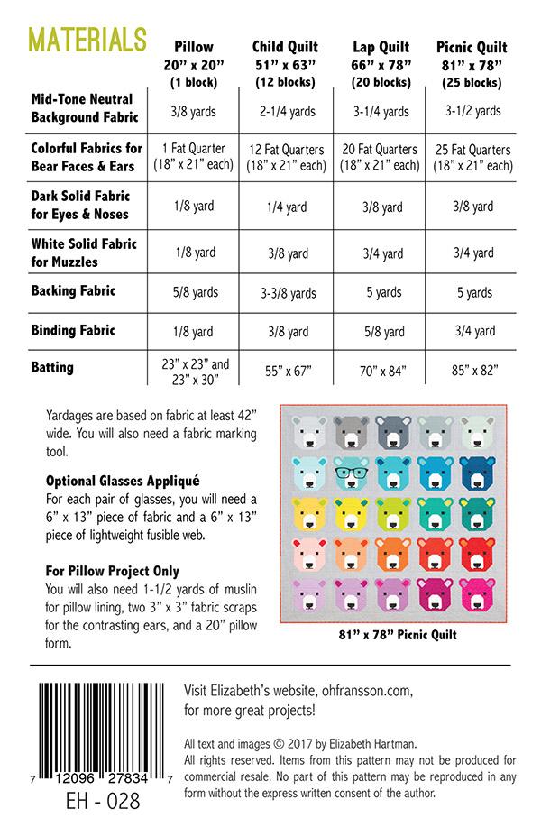 Bjorn Bear - Quilt Pattern