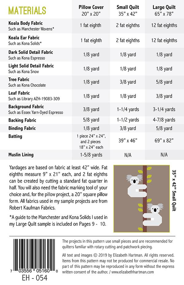 Koalas - Quilt Pattern
