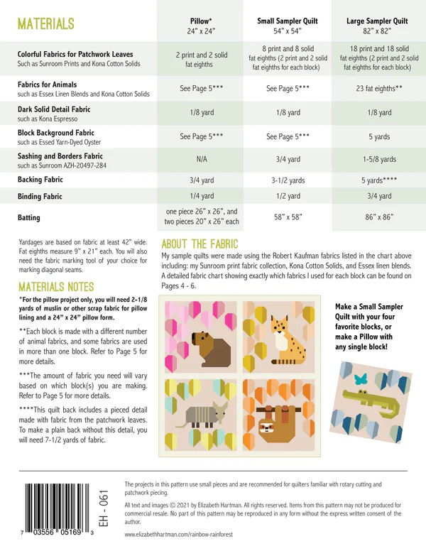 Rainbow Rainforest - Quilt Pattern