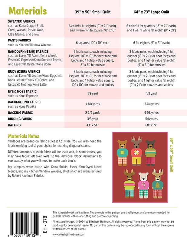 Randolph & Rudy - Christmas Quilt Pattern