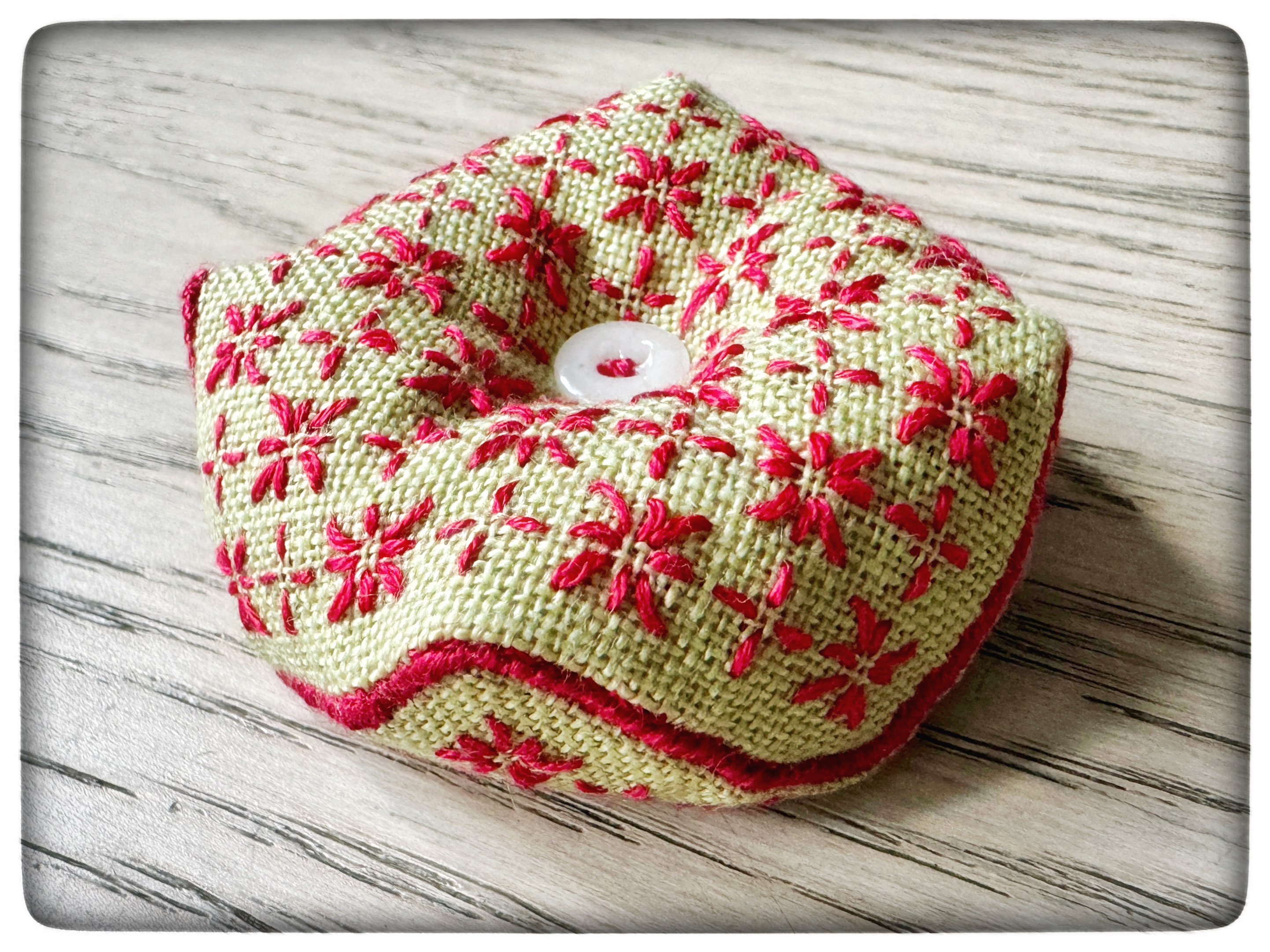 Rice Flower Biscornu - Cross Stitch Pattern