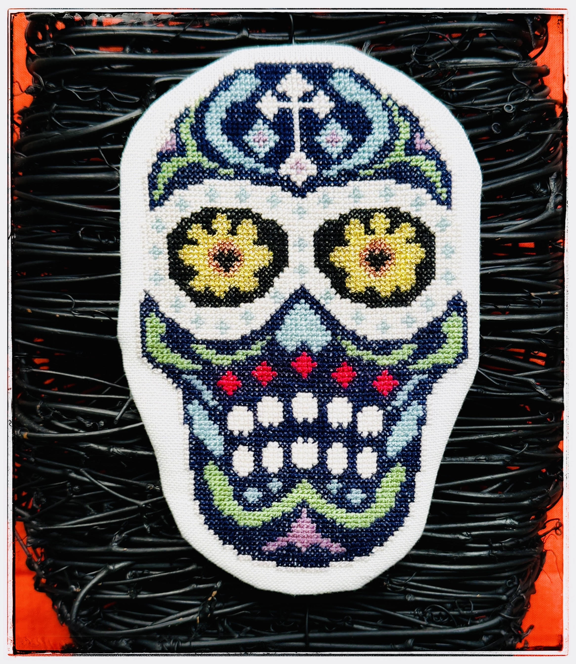 Sugar Skull - Halloween Cross Stitch Pattern