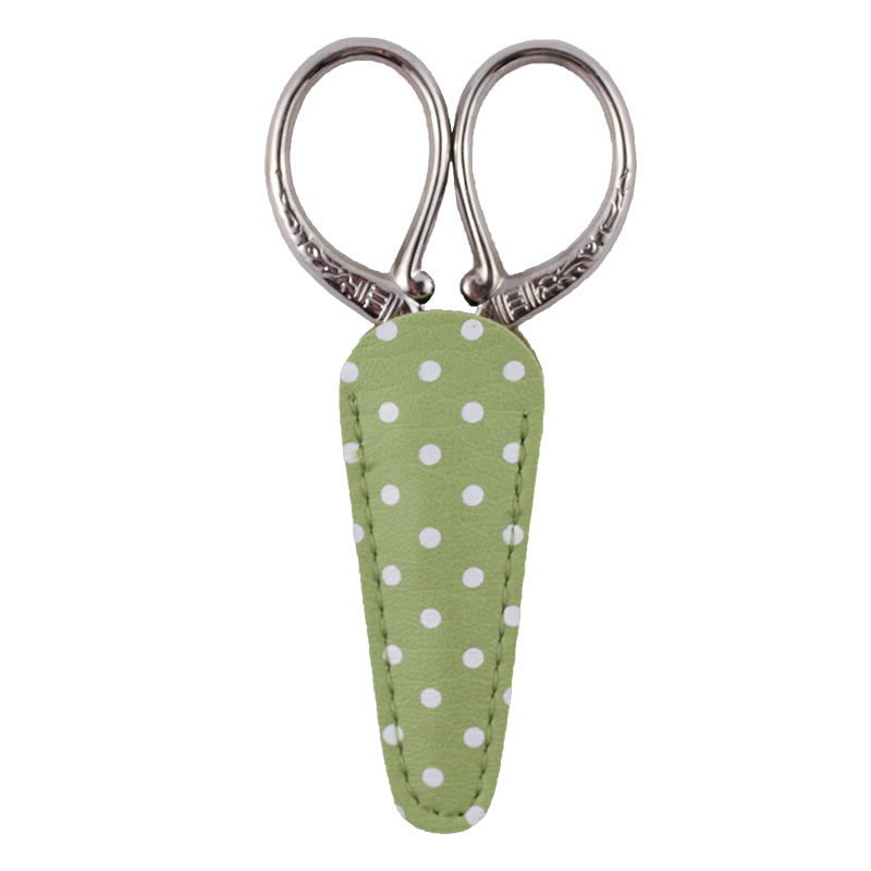 Embroidery Scissor Case Green and White