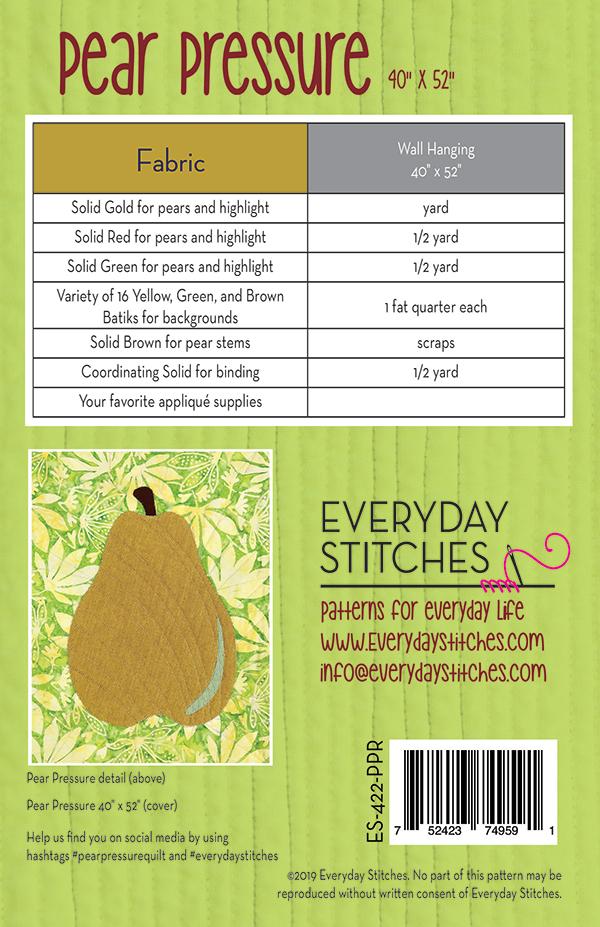 Pear Pressure - Quilt Pattern